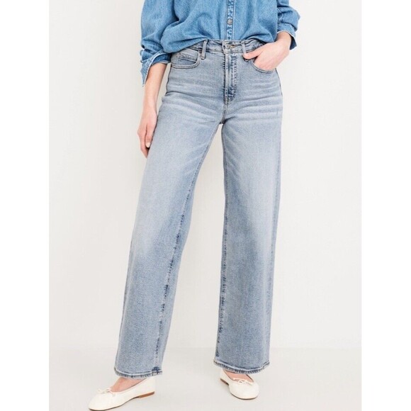 Old Navy Ultra High Rise Sky Hi Wide Leg Jeans Lois Women’s 14 - Picture 4 of 15